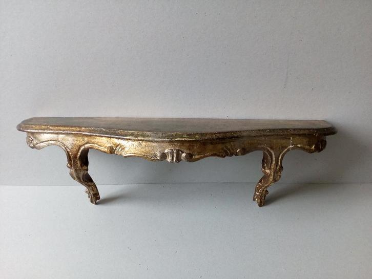 Muurrekje/consooltje. Italiaans/Florentijns. Hout/stucwerk, Antiek en Kunst, Curiosa en Brocante, Ophalen of Verzenden