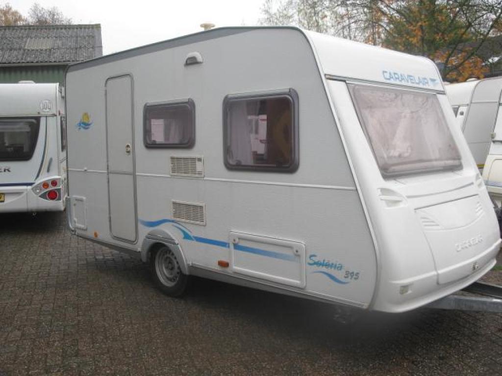 Caravelair Soleria 395 bj 2003 voortent/zakluifel/fietsdrage, Schokbreker, Bedrijf, Treinzit, 750 - 1000 kg