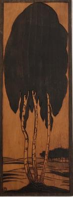 Jan Schonk houtsnijwerk bomen, Ophalen of Verzenden