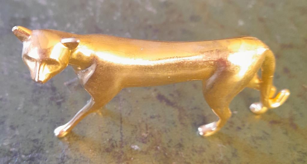 Kat - Art Deco stijl - Franklin Mint Curiosakabinet Katten, Verzenden, Zo goed als nieuw, Dier