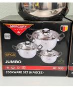 NIEUW - Mercury Haus Jumbo 6-delige pannenset MC-1855 pannen, Keramische plaat, Nieuw, Pannenset, Ophalen of Verzenden