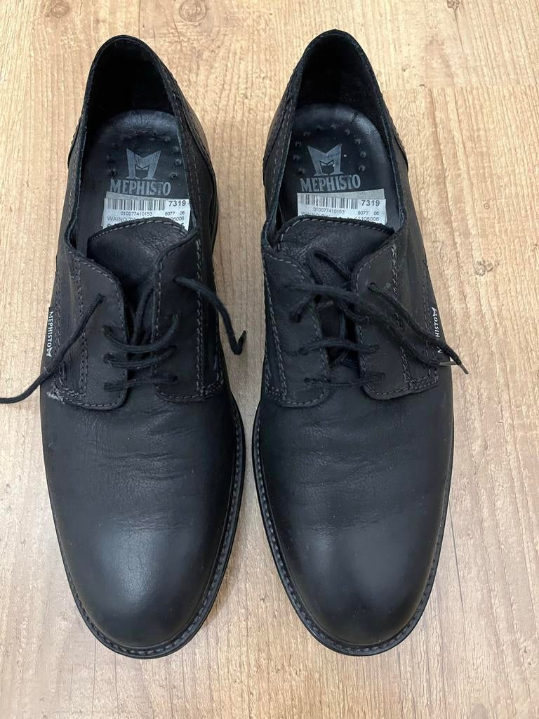 Mephisto Heren Veterschoenen Zwart Maat 43, Ophalen of Verzenden, Gedragen, Zwart, Veterschoenen