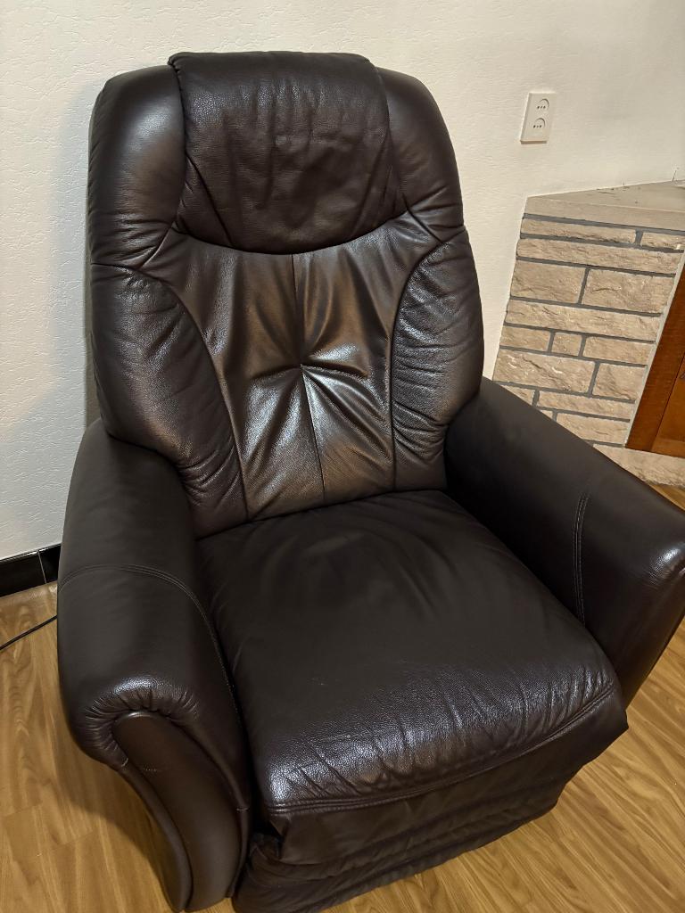 Bruine relax zetel, Ophalen, Gebruikt, 75 tot 100 cm, 50 tot 75 cm