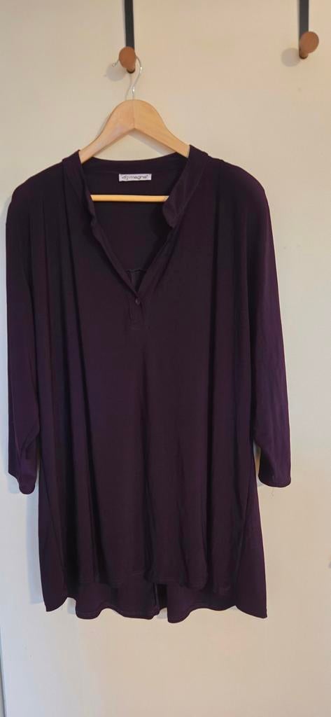 Magna Dames Blouse - Paars - Maat 56-58, Kleding | Dames, Grote Maten, Blouse of Tuniek, Paars, Ophalen of Verzenden, Magna