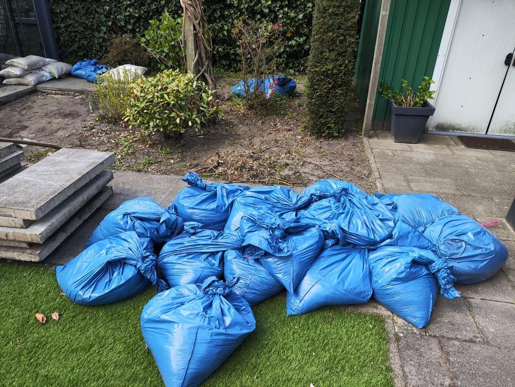 Tuinaarde in zakken gratis, Ophalen