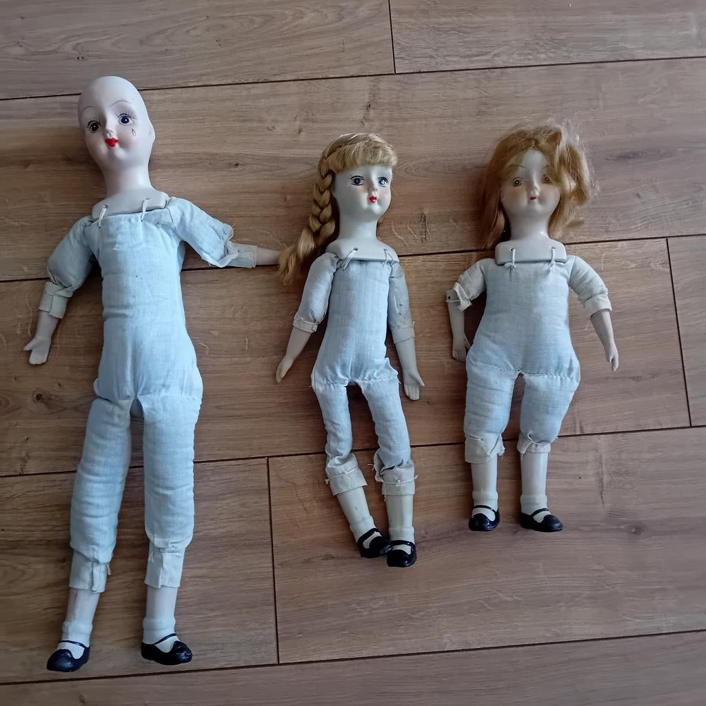 Poppen 3 stuks, Verzamelen, Poppen, Ophalen of Verzenden, Zo goed als nieuw, Pop