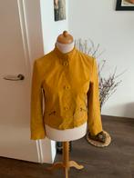 Leren/suede okergeel jasje /jack, Maat 38/40 (M), Geel, Ophalen of Verzenden, Jasje