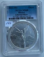 2013 Mexico Onza Libertad 1 oz Silver PCGS MS68, Ophalen, Noord-Amerika, Losse munt, Zilver