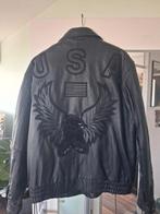 Leren jas met USA adelaar op de rug, Kleding | Heren, Ophalen of Verzenden, Zo goed als nieuw, Zwart