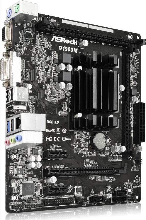ASRock Q1900M - Quad Core J1900 geïntegreerd moederbord, DDR3, Ophalen of Verzenden, Bijsterhuizen 1111 , Nijmegen Gelderland, NL