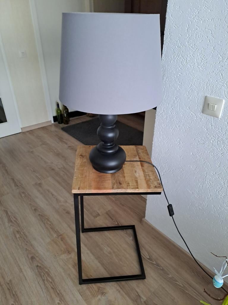 Staande lamp, Huis en Inrichting, Lampen | Vloerlampen, Ophalen, Zo goed als nieuw, Hout, Minder dan 100 cm