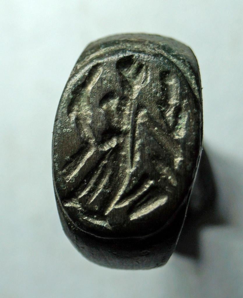 Ring - Romeins - Bodemvondst - D, Ophalen of Verzenden, Brons, Ring