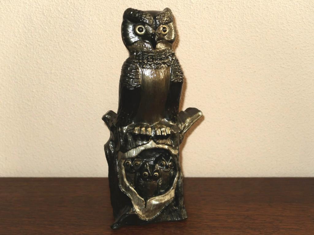 uilen beeld, uil met jongen in boom, gegarandeerd uniek!, Verzamelen, Dierenverzamelingen, Nieuw, Beeldje of Figuurtje, Vogel