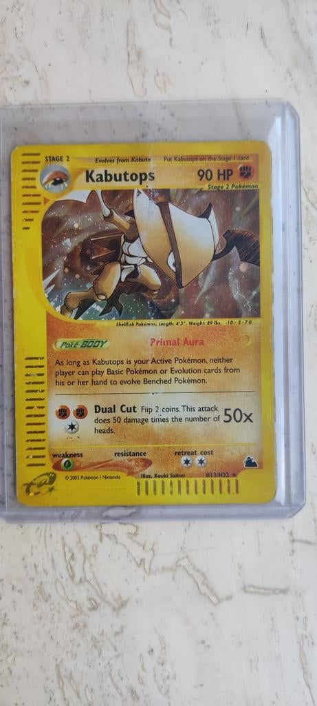 Kabutops Pokémon kaart - Moderately Played, Ophalen of Verzenden, Gebruikt, Losse kaart