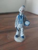 Oude Clown Delfts Blauw Jaren 60, H20cm, Verzamelen, Beelden en Beeldjes, Ophalen of Verzenden, Gebruikt