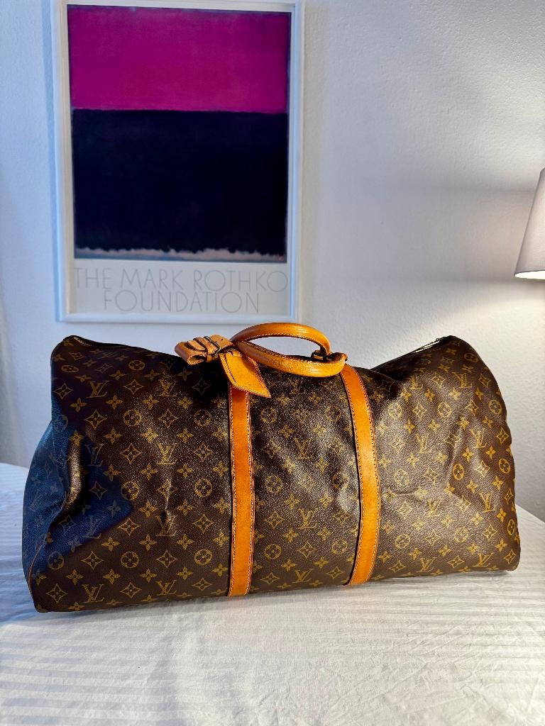Louis Vuitton - Keepall 60 - Monogram - Reis/Weekend Tas, 40 tot 60 cm, 30 cm of meer, Bruin, Verzenden