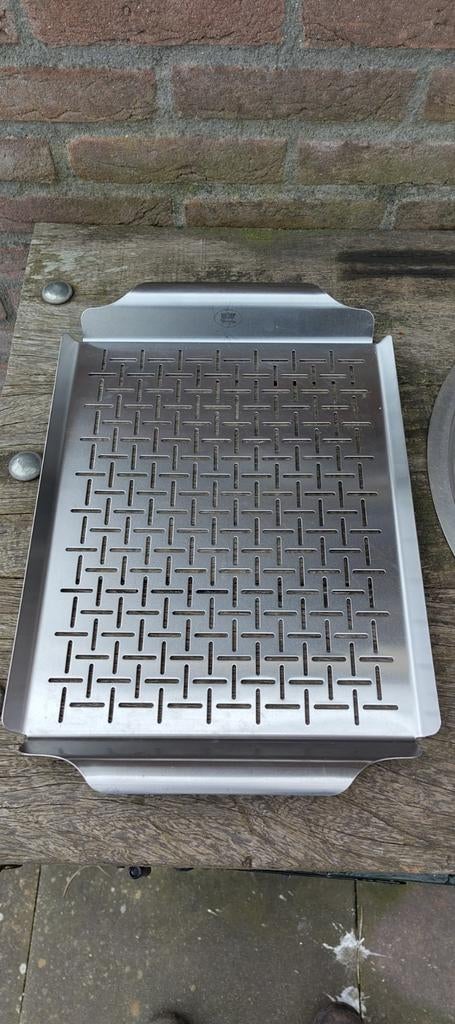 Nieuwe Weber Deluxe grillpan/groentemand RVS 30x442x36 cm, Tuin en Terras, Barbecue-accessoires, Ophalen of Verzenden, Nieuw, Weber