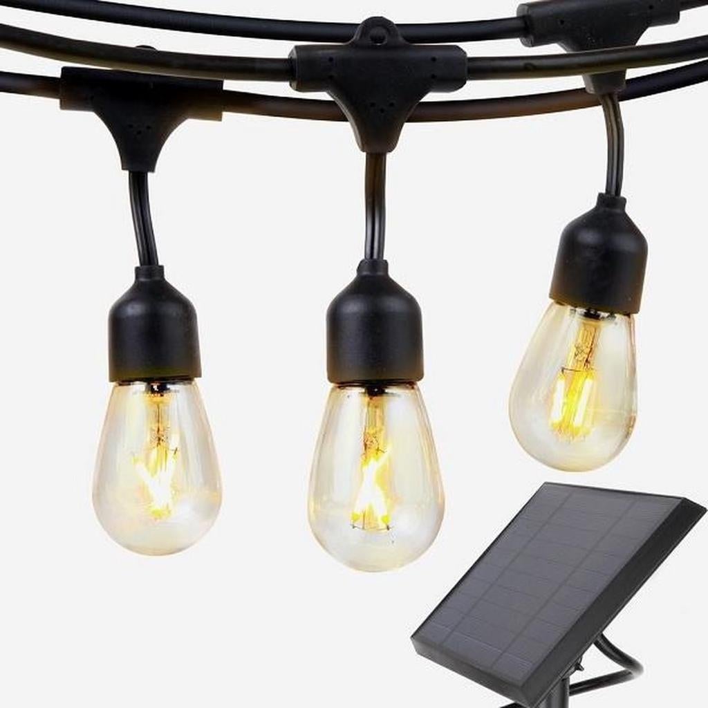 Solar Prikkabel 14M - 10+1 Lampen - IP44 Waterdicht, Tuin en Terras, Buitenverlichting, Zonne-energie, Overige typen, Nieuw, Ophalen of Verzenden
