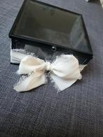 Glazen opbergdoosje met fluwelen binnenkant, Ophalen of Verzenden, Zo goed als nieuw