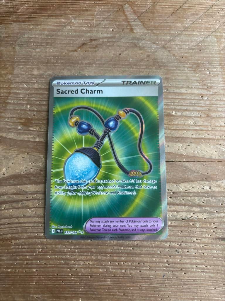 Pokémon Tool Sacred Charm 122/094, Ophalen of Verzenden, Gebruikt, Losse kaart, Foil