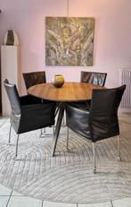 Mooie ronde industriële eettafel, Huis en Inrichting, Gebruikt, Rond, Ophalen of Verzenden, Vier personen