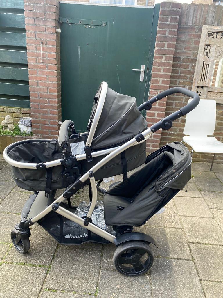 Hauck Duo-kinderwagen - Ideaal voor twee kinderen, Gebruikt, Duowagen, Ophalen, Kinderwagen
