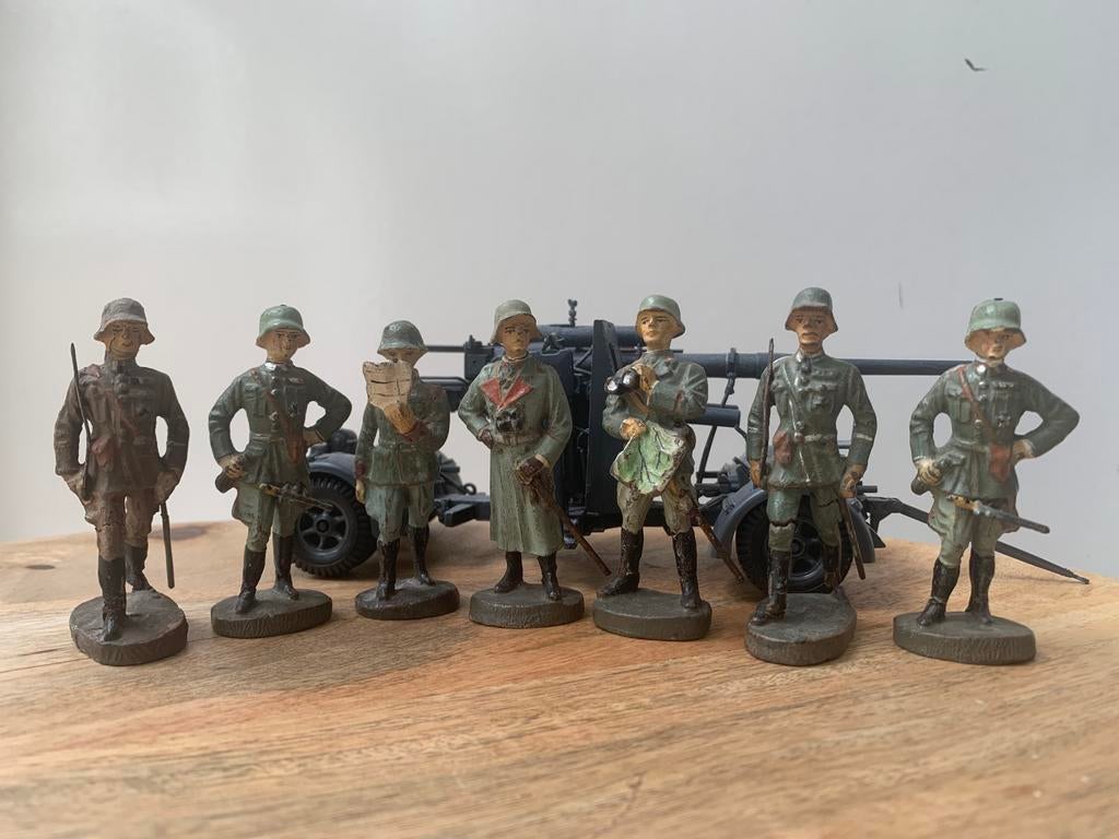 Elastolin Duitse Stafgroep wehrmacht, Ophalen of Verzenden, Landmacht, Duitsland, Miniatuur of Beeldje