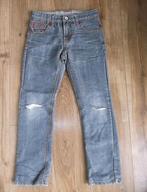 Grijs en Zwart Verstelbaar Jongens Spijkerbroek Maat 134, Broek, Gebruikt, C&A, Ophalen of Verzenden