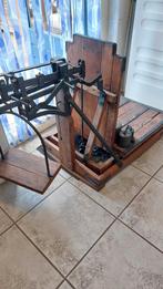 Antieke bascule met gewichten, Doe-het-zelf en Verbouw, Weegschalen, Ophalen, Gebruikt, Vloerweegschaal, 200 kg of meer