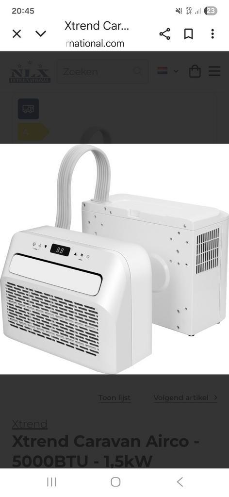 Homatiq caravan split airco 5000 btu, Witgoed en Apparatuur, Airco's, Zo goed als nieuw, Minder dan 60 m³, Ophalen