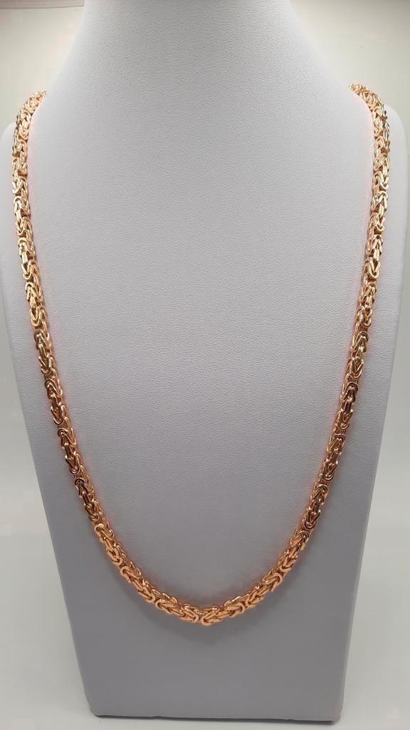 gouden Koningsketting 14kt, Sieraden, Tassen en Uiterlijk, Kettingen, Nieuw, Goud, Goud, Ophalen of Verzenden