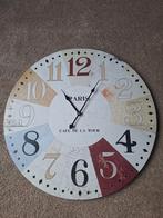 Leuke ronde klok met thema Parijs te koop, Huis en Inrichting, Verzenden, Gebruikt, Wandklok