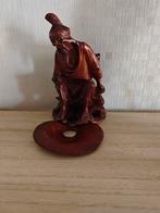 Houten beeld van een oude man met een staf, Ophalen of Verzenden