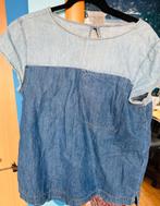 leuk jeansbloesje licht en donkerblauw 42/44 zgan, Verzenden, Zo goed als nieuw, Maat 42/44 (L), Blauw