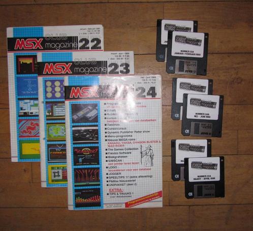 3x MSX Club Magazine Tijdschriften uit 1989 , Nr.22 23 & 24, Computers en Software, Vintage Computers, Ophalen of Verzenden