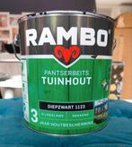 Rambo Pantserbeits Tuinhout Diepzwart 2.5 liter, Minder dan 5 liter, Ophalen of Verzenden, Zo goed als nieuw, Verf