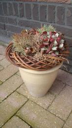 Bloempot met krans, Ophalen, Rond, Zo goed als nieuw, Balkon