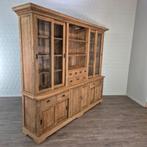 26166 Vitrine Boekenkast Teak 2,50 m, Ophalen, 200 cm of meer, Teakhout, Nieuw