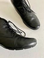 J470 Gabor maat 40 leren lage laarsjes laarzen hak veter, Zwart, Gabor, Ophalen of Verzenden, Zo goed als nieuw