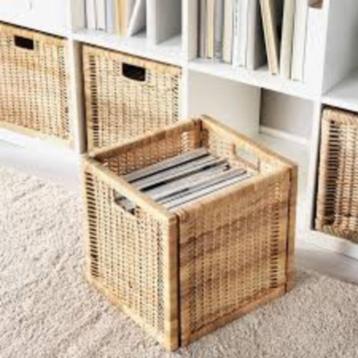 4 Rotan manden Ikea (perfect voor Kallax kast) beschikbaar voor biedingen