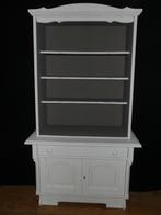 Kast gerestyled in krijtverf en licht doorgeschuurd 2 delen, Ophalen, Eikenhout, 50 tot 100 cm, Zo goed als nieuw