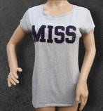 MISS AMERICA T-Shirt Maat S Zgan, Grijs, Ophalen of Verzenden, Zo goed als nieuw, Maat 36 (S)