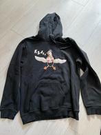 Zwarte hoodie met vogelprint - Maat 158, Kinderen en Baby's, Kinderkleding | Maat 158, Ophalen of Verzenden