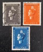 Nederland 1938 - NVPH 310-312 -jubileum Wilhelmina -a, Postzegels en Munten, Postzegels | Nederland, Verzenden, Gestempeld