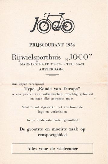 GEZOCHT: Joco documentatie beschikbaar voor biedingen