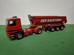 Conrad MB Actros truck+ kiptrailer  1/50, Ophalen of Verzenden, Zo goed als nieuw, Bus of Vrachtwagen, Conrad