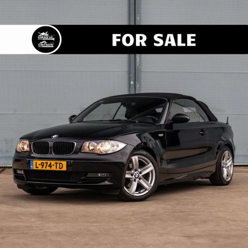 BMW 118I Executive Cabrio 2008 Zwart, Auto's, BMW, Bedrijf, 1-Serie, ABS, Airbags, Airconditioning, Alarm, Bluetooth, Centrale vergrendeling
