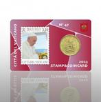 Coincard 47 met Postzegel Vaticaan 2023, Ophalen of Verzenden, Vaticaanstad, 50 cent, Setje