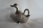 Spaarpot Verzilverd Eend, Verzamelen, Spaarpotten, Ophalen of Verzenden, Zo goed als nieuw, Metaal of Blik, Dier