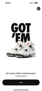 Mt 46 Air jordan 4 white cement, Kleding | Heren, Schoenen, Ophalen of Verzenden, Nieuw, Wit